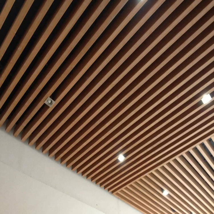 Teto de tubo quadrado de alumínio com perfil em forma de U